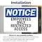 Signmission Employees Only Restricted Access OSHA Notice Sign, Vinyl Decal, 10in W x 7in L, 2PK OS-2PACK-NS-D-710-L-11998 - alternate 3